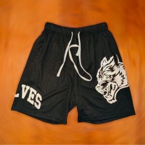 Darc Sport Black Wolf Graphic Athletic Shorts